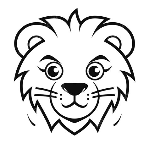 Lion Face Outline For Clipart And Vector Design Sketch Drawing, Lions Face Drawing, Lions Face ...