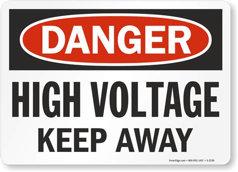 Danger High Voltage Sign Printable