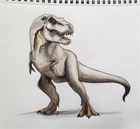 T-Rex drawing. Jurassic park | T-rex drawing, Drawings, Color pencil ...