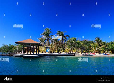 Beach houses, Roatan Island, Ruatan, Rattan, Honduras, Caribbean ...