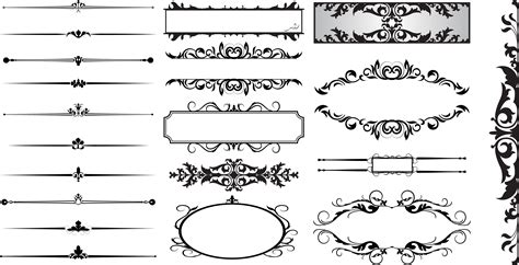 15 Line Dividers Vector Images - Free Vector Decorative Line Dividers, Free Decorative Line ...