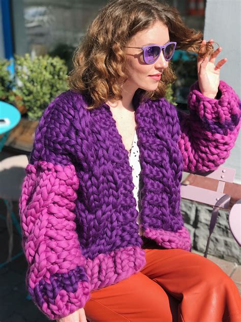 Cable Knit Cardigan Chunky Knit Jacket Merino Wool Chunky | Etsy | Knitted coat, Cable knit ...