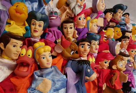 Large collection of 40 old puppet dolls/Walk Disney/puppets/Puppetshow ...