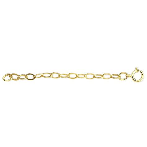 14K Yellow Gold Cable Chain Necklace Extender Clasp