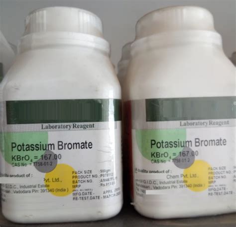 Potassium Bromate, Powder, Packaging Size: 500gm at Rs 750/pack in Baddi