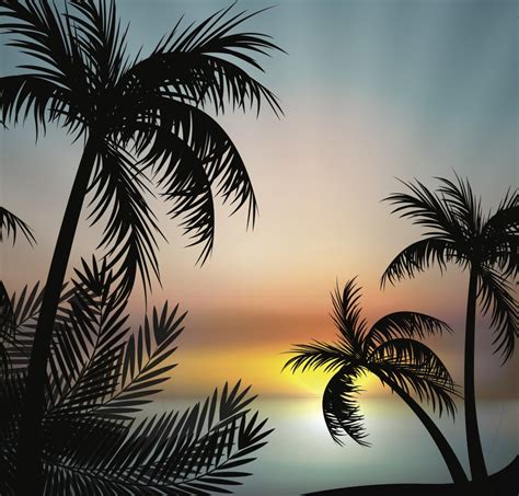 Summer Sunset Vector Background Vector Art & Graphics | freevector.com