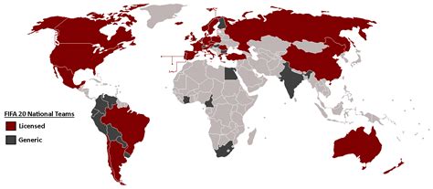 A Map of National Teams in FIFA 20 : r/FifaCareers