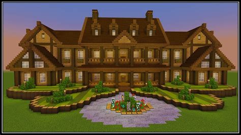 Minecraft: How to Build a Wooden Mansion | PART 1 | Minecraft mansion tutorial, Minecraft wooden ...