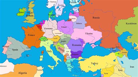Europe Map Wallpaper 4k
