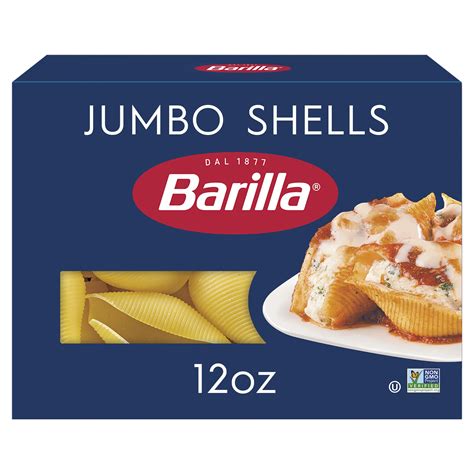 Buy Barilla Jumbo Shells Pasta, 12 oz. Box - Non-GMO Pasta Made with ...