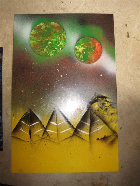 Class: Spray Paint Art | Another favorite! Pyramids! www.DoN… | Flickr
