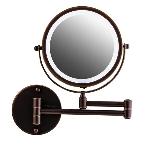 Ovente Wall Mounted Double sided 180 extendable arm Vanity Makeup Mirror 8.5 Inch 1X with full ...