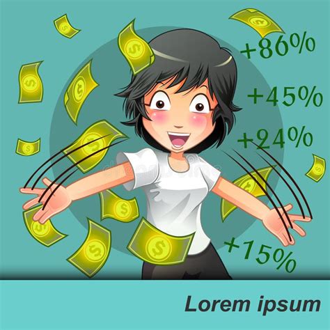 Someone Get a Profit from Business. Stock Vector - Illustration of ...