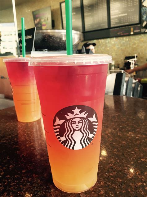 Coachella Sunset Refresher | Iced starbucks drinks, Healthy starbucks ...