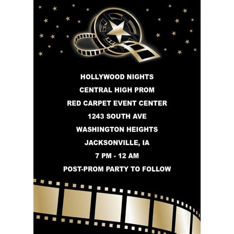 Personalized Hollywood Event Invitations (25 Piece(s)) | GlowUniverse.com