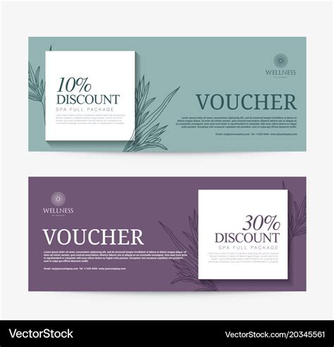 Gift voucher template for spa hotel resort Vector Image