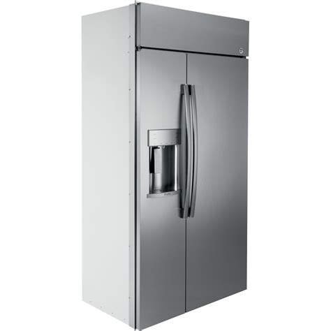 GE - Profile Series 24.3 Cu. Ft. Side-by-Side Built-In Refrigerator ...