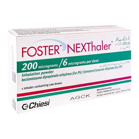 Buy Chiesi Pharmaceuticals Foster NEXThaler, 200/6mg, 120 Doses Online at Special Price in ...