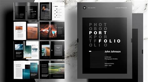 Black Photography Portfolio Template for Adobe InDesign