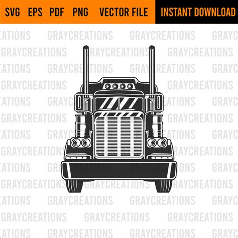 Truck Svg / Trailer Truck Svg /truck Driver Svg - Etsy | Poster ...