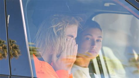 Justin Bieber Appears to Be Crying in His Car as Hailey Baldwin Looks On