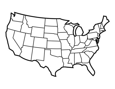 Blank-United-States-Outline-with-States-600 - Tim's Printables