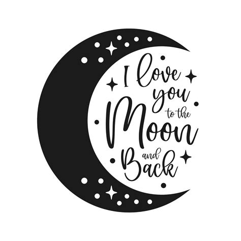 I love you to the moon and back. Love quote. 2291093 Vector Art at Vecteezy