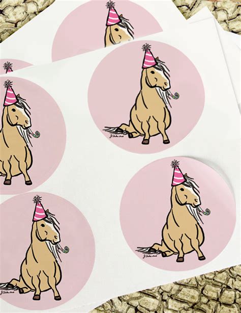 Birthday Pony Party Stickers Pack - The Painting Pony