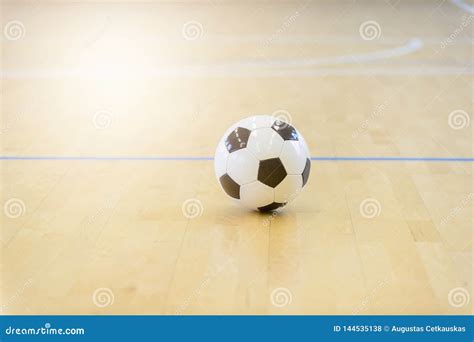 Futsal Background. Indoor Soccer Futsal Ball Stock Photo - Image of football, hall: 144535138