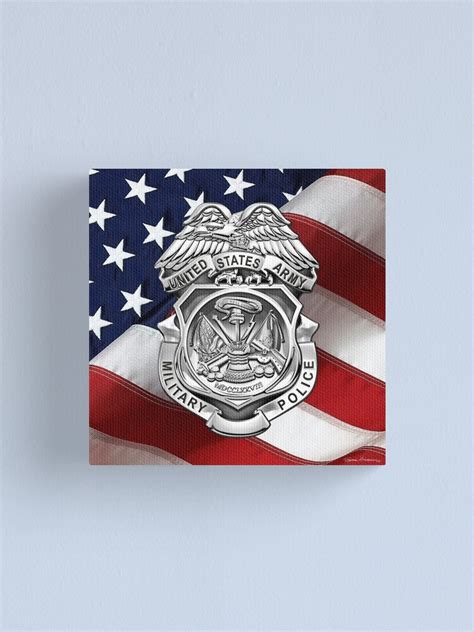 "U.S. Army Military Police Corps - Army MP Badge over American Flag ...