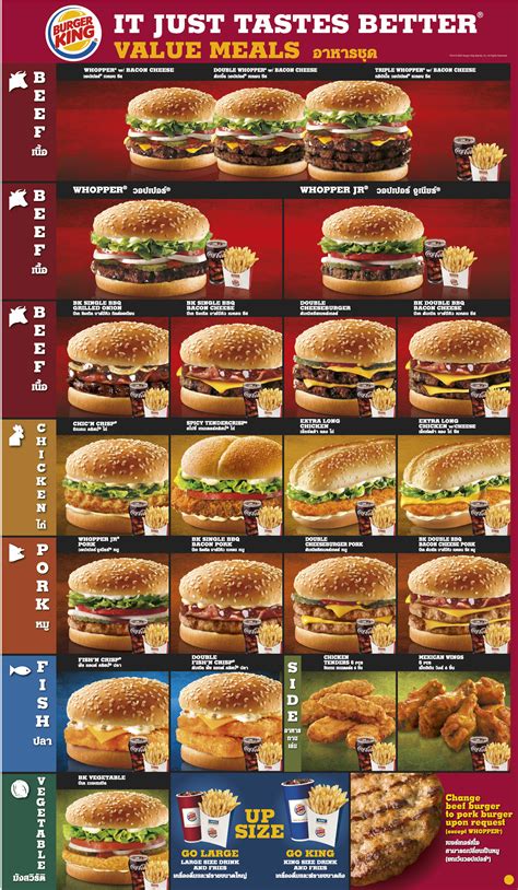 Burger King Menu page 1 – Bangkok Has You