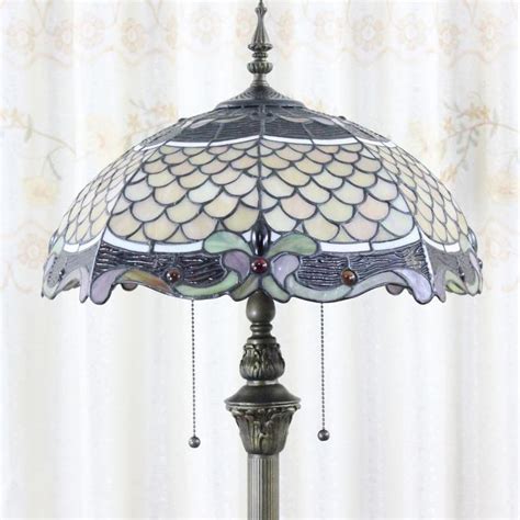 Stained Glass Floor Lamp Handmade Glass Shade Standard Lamp Bedroom Study