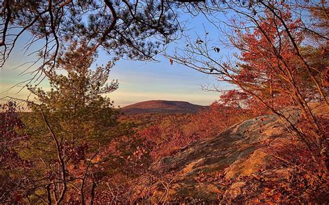 Wachusett Mountain in Princeton, Massachusetts, usa, hills, leaves, fall, colors, landscape ...