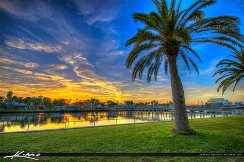 Daytona Beach Florida Sunset Halifax River | Royal Stock Photo