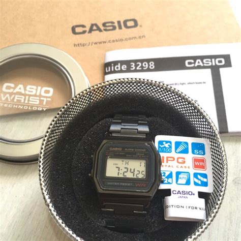 Casio A158 All Black Metal Retro Vintage | Shopee Philippines