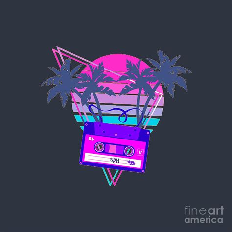 90S Vaporwave Sunset Cassette Tape In Outrun Synthwave Style Tapestry ...