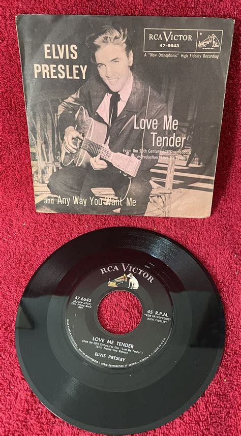 Mavin | Elvis Presley Love Me Tender 7" 45 RPM RCA Victor 47-6643 1956 ...