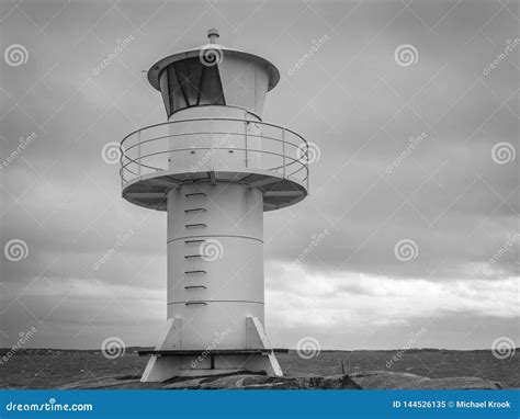 Lighthouse by the Stormy Ocean Stock Image - Image of locations, cloud ...