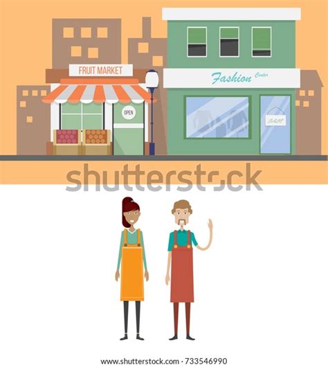 Market Background Characters Concept Stock Vector (Royalty Free ...