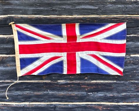 Vintage Union Jack Flag British WWII Flag Nautical Ships - Etsy