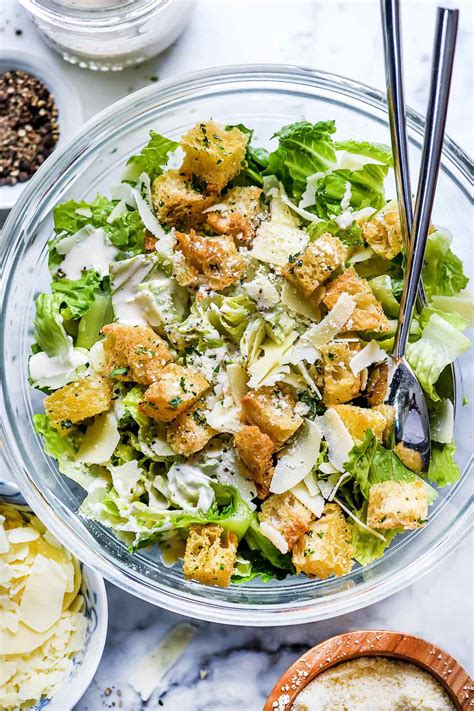 The BEST Caesar Salad with Garlic Croutons | foodiecrush .com | Caesar ...