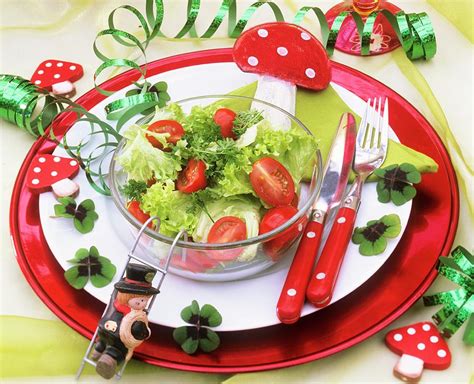 Plate Of Salad With New Year Decorations Photograph by Strauss ...