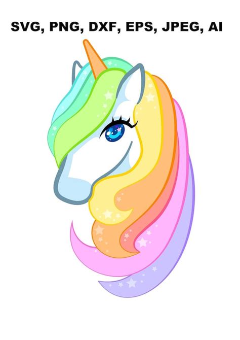 Rainbow Unicorn Svg Unicorn Head Svg Unicorn Svg Unique - Etsy