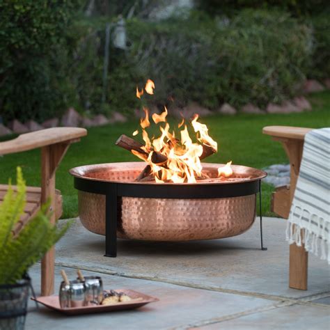 Wood Fire Pit Canada : Fire Pit, 26'' Fire Pits Outdoor Wood Burning Steel BBQ ... : The one ...