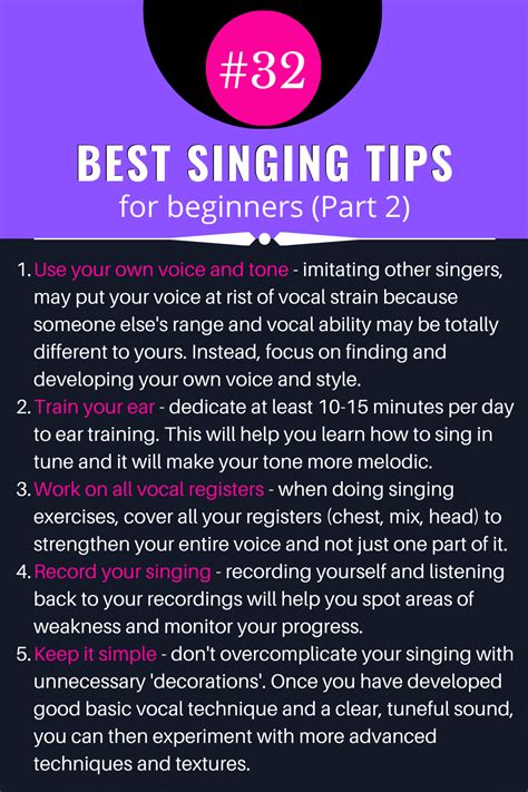 Singing Tips For Beginners (Part 2) | Singing tips, Singing lessons ...