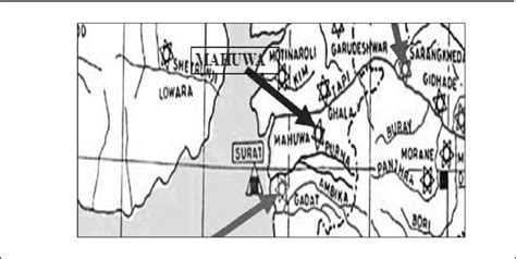 Purna River Basin Showing the Mahuwa Gauging Station | Download ...