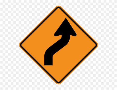 Road Ahead Curves Right Then Left Sign Clipart (#3719688) - PinClipart