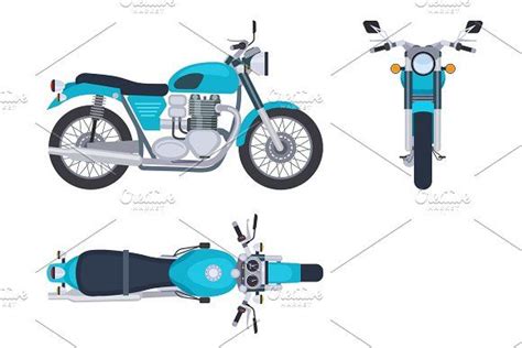 Motorbike side and top view | Bike drawing, Motorcycle tops, Motorcycle ...