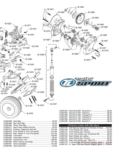 Team Losi - Mini-T - Parts List and Exploded View - LOSB0200 • RCScrapyard - Radio Controlled ...