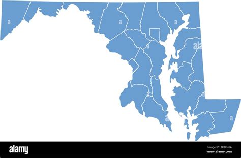 Maryland map by counties Stock Vector Image & Art - Alamy